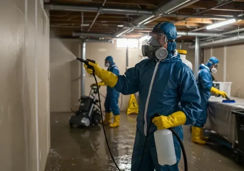 Basement Sanitization and Antimicrobial Treatment process in West Salem, WI